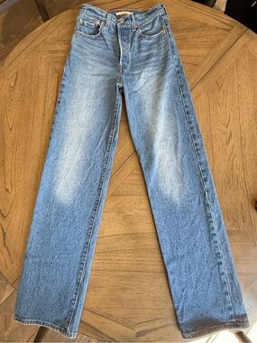 Levi's Ribcage Straight Leg Denim Jeans, Size 25